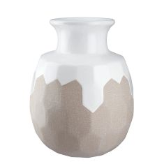 Βάζο ArteLibre Λευκό/Μπεζ Κεραμικό 20cm 05160196 ArteLibre |  Βάζα στο espiti