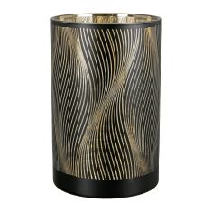 Θήκη Ρεσώ ArteLibre Γραμμές Μαύρο Γυαλί 18cm 05160545 ArteLibre |  Διακοσμητκά στο espiti
