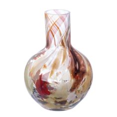 Γυάλινο Βάζο Σφαιρικό 'Roslin' Καφέ/Κόκκινο 21x16cm 05161098 ArteLibre |  Βάζα στο espiti