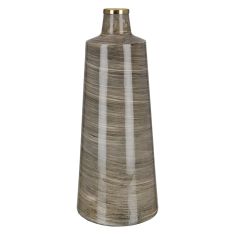 Βάζο Conical "Stripes" Μέταλλο Brown PU H. 48 cm D. 19 cm 05161123 ArteLibre |  Βάζα στο espiti