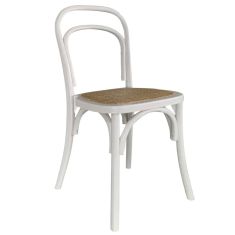 Καρέκλα Επαγγελματική ArteLibre LETO Λευκό Ξύλο/Rattan 45x45x89cm 15320024 ArteLibre |  Καρέκλες στο espiti