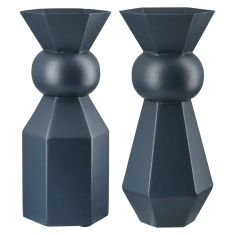 Κηροπήγιο ArteLibre Σκούρο Μπλε Μέταλλο 10x10x24cm Σε 2 Σχέδια 05161326 ArteLibre |  Βάζα στο espiti