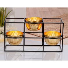 Ρεσώ Θήκη Μέταλλο Μαύρο Χρυσό PU 27x9x14cm 05161327 ArteLibre |  Διακοσμητκά στο espiti
