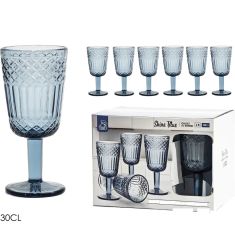 Ποτήρια Shine Blue Μπλε Γυαλί 30cl 6Τμχ 06512538 ArteLibre |  Ποτήρια στο espiti