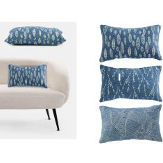 Μαξιλάρι Jacquard Μπλε/Λευκό 100% Πολυεστέρας 30x50cm Σε 3 Σχέδια 06512675 ArteLibre |  Μαξιλάρια διακοσμητικά στο espiti