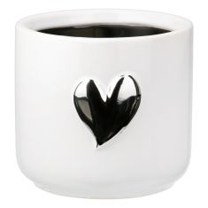  Planter Heart Motif Κεραμικό Λευκό D8X9Cm D8X9Cm 05161493 ArteLibre |  Βάζα στο espiti