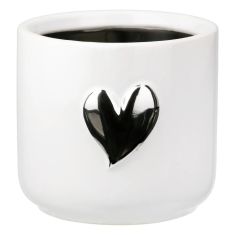  Planter Heart Motif Κεραμικό Λευκό D8X9Cm D8X9Cm 05161493 ArteLibre |  Βάζα στο espiti