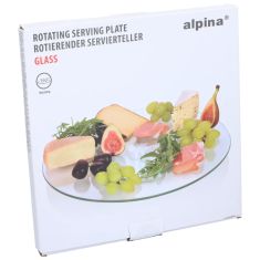 Περιστρεφόμενη Πιατέλα Γυαλί Φ32cm ALPINA 06451218 ArteLibre |  Είδη Σερβιρίσματος στο espiti