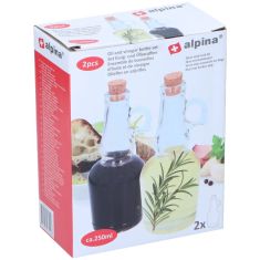 Μπουκάλι Λαδιού/Ξιδιού 250ml 2Τμχ Γυάλινα ALPINA 06451338 ArteLibre |  Είδη Σερβιρίσματος στο espiti