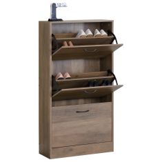 Παπουτσοθήκη ArteLibre BRANTLEY WALNUT Μοριοσανίδα 60x24x116cm 15340020 ArteLibre |  Παπουτσοθήκες στο espiti