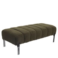 Παγκάκι Ottoman ArteLibre KUBO Πράσινο Ύφασμα Teddy/Μέταλλο 40x116.5x50cm 14770106 ArteLibre |  Σκαμπώ κήπου στο espiti