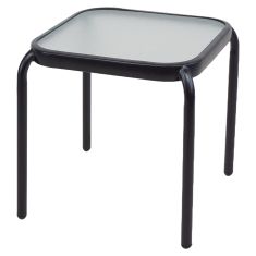 Τραπέζι Κήπου ArteLibre VEGA Μαύρο Μέταλλο/Γυαλί 40x40x43cm 14450072 ArteLibre |  Τραπέζια κήπου στο espiti