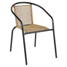 Καρέκλα Κήπου ArteLibre ATLAS Φυσικό/Μαύρο Μέταλλο/Rattan 54x63x75cm 14450073 ArteLibre |  Καναπέδες - Καρέκλες  στο espiti