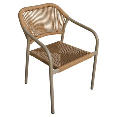 Πολυθρόνα Κήπου ArteLibre MOOREA Μπεζ/Φυσικό Αλουμίνιο/Rattan 58x56x79cm 14840123 ArteLibre |  Καναπέδες - Καρέκλες  στο espiti