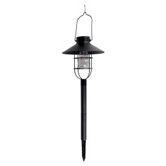 Φανάρι Κήπου LED Ηλιακό Μαύρο 21.8x21.8x64cm GRUNDIG 06450911 ArteLibre |  Διακοσμητκά στο espiti