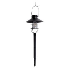 Φανάρι Κήπου LED Ηλιακό Μαύρο 21.8x21.8x64cm GRUNDIG 06450911 ArteLibre |  Διακοσμητκά στο espiti