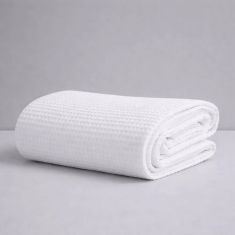 Κουβέρτα Πικέ Μονή Waffle Ξενοδοχείου 165X245 White Astron Italy |  Κουβέρτες Βαμβακερές Μονές στο espiti