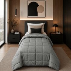 Κουβερτοπάπλωμα Μονό 1,60Χ2,20 Grey Astron Italy |  Κουβερτοπαπλώματα  στο espiti