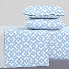 Σεντόνια King Size (ΣΕΤ) 2Χ(2,60Χ2,80)+2Χ(52Χ72) Chiara Blue Astron Italy |  Astron στο espiti