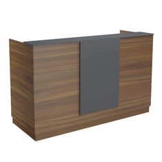 ΓΡΑΦΕΙΟ ΥΠΟΔΟΧΗΣ (RECEPTION) KRONIC HM2156.03 ΜΕΛΑΜΙΝΗ ΣΕ ΚΑΡΥΔΙ-ΓΚΡΙ 180x70x110Υεκ. |  Γραφεία στο espiti