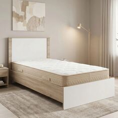 Κρεβάτι με στρώμα Athos Sleepy pakoworld sonoma λευκό 90x190εκ |  Κρεβάτια στο espiti