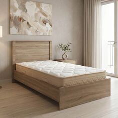 Κρεβάτι με στρώμα Athos Sleepy pakoworld sonoma 90x190εκ |  Κρεβάτια στο espiti