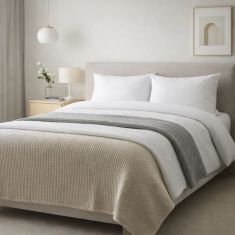 ΚΟΥΒΕΡΤΑ ΠΙΚΕ SANFORIZED KING SIZE 240Χ255 ADAM HOME (260gsm) - Grey |  Κουβέρτες Βαμβακερές Υπέρδιπλες στο espiti
