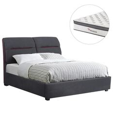 ΚΡΕΒΑΤΙ ΔΙΠΛΟ ΜΕ ΣΤΡΩΜΑ KENDRA HM10804 ΓΚΡΙ ΥΦΑΣΜΑ--ΓΙΑ ΣΤΡΩΜΑ 150x200εκ |  Κρεβάτια στο espiti