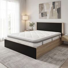 Κρεβάτι με στρώμα Athos Utopia pakoworld sonoma και ανθρακί 160x200εκ |  Κρεβάτια στο espiti
