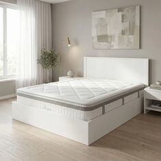 Κρεβάτι με στρώμα Athos Utopia pakoworld λευκό 160x200εκ |  Κρεβάτια στο espiti