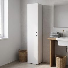 Ντουλάπα-στήλη Anira pakoworld λευκό 30x30x180εκ |  Σετ Μπάνιου στο espiti