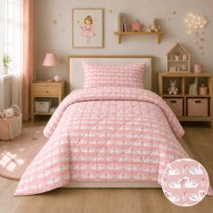 Πάπλωμα Παιδικό 100% Cotton Swan Love Astron Italy |  Παπλώματα Παιδικά στο espiti