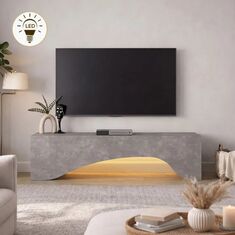 Έπιπλο τηλεόρασης Mara Megapap με LED χρώμα γκρι σκυροδέματος 150x31,4x40εκ. |  Έπιπλα τηλεόρασης στο espiti