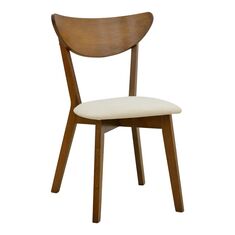 Καρέκλα Canon pakoworld καρυδί rubberwood εκρού ύφασμα 43x52x83,5εκ |  Καρέκλες στο espiti