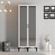 Stewehome Ντουλάπα με δύο πόρτες (RR) Καρύδι 80x47x201 cm 499269 |  Ντουλάπες ρούχων στο espiti