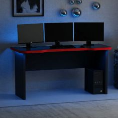 Stewehome Γραφείο Gaming με Φωτισμό RGB LED 180x60x76 cm 174789 |  Γραφεία στο espiti
