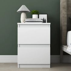Stewehome Κομοδίνο Υπνοδωματίου με 2 Συρτάρια Μοντέρνου Σχεδιασμού Δρυς 40x40x55 cm 453479 |  Κομοδίνα στο espiti