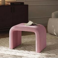 Stewehome Πουφ Babyface U Μαύρο 45cm x 45x35x40 cm 114186 |  Πουφ στο espiti
