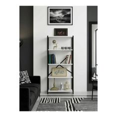 Stewehome Βιβλιοθήκη με 5 ράφια από μέταλλο (Καφέ) 52x25x150 cm 961731 |  Βιβλιοθήκες στο espiti