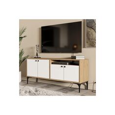 Stewehome Μονάδα τηλεόρασης με ντουλάπι 139x34x59 cm 975718 |  Έπιπλα τηλεόρασης στο espiti