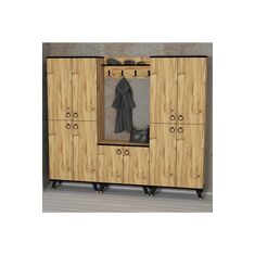 Stewehome Ντουλάπα παπουτσιών και βεστιάριο με πόρτες μοντέρνου στυλ (Λευκό) 210x185x185 cm 619324 |  Καλόγεροι -Κρεμάστρες στο espiti