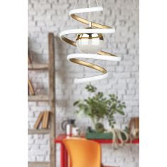 Stewehome Φωτιστικό οροφής με LED από αλουμίνιο σε λευκό χρώμα με εφέ παλαίωσης 75x25 cm 217478 |  Οροφής στο espiti