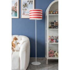 Stewehome μοντέρνο μεταλλικό φωτιστικό δαπέδου με υφασμάτινο καπέλο για σαλόνι υπνοδωμάτιο και καθιστικό 492447 |  Δαπέδου στο espiti