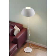 Stewehome μοντέρνο επιδαπέδιο φωτιστικό με μονό μεταλλικό πόδι και ανοιχτό καπέλο για σαλόνι υπνοδωμάτιο και καθιστικό 947663 |  Δαπέδου στο espiti