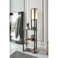 Stewehome Φωτιστικό δαπέδου από ξύλο δρυός Καφέ 809988 |  Δαπέδου στο espiti