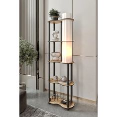 Stewehome διακοσμητικός φωτιστικός στύλος με ράφι από mdf σαφίρ δρυς Καφέ 24x24x60 cm 819891 |  Δαπέδου στο espiti