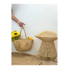 Stewehome καλάθι λάμπας με καλώδιο από φυσική ρατάν για διακόσμηση εσωτερικού χώρου Κρεμ 61349178 |  Επιτραπέζια στο espiti
