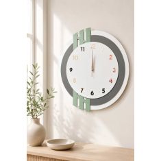 Stewehome Σκανδιναβικό ξύλινο ρολόι τοίχου από MDF 43x43 cm 65801535 |  Ρολόγια στο espiti