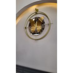 Stewehome Μεταλλικό ρολόι τοίχου με led και λειτουργία με μπαταρία 55x63 cm 31888841 |  Ρολόγια στο espiti