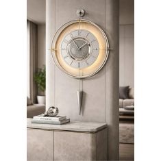 Stewehome Διακοσμητικό Μοντέρνο ασημί 50x90 cm 33131254 |  Ρολόγια στο espiti